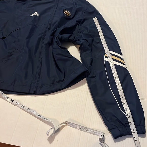 Adidas-M-University of Notre Dame-full zip, lined,embroidered,windbreaker/jacket - Picture 15 of 15